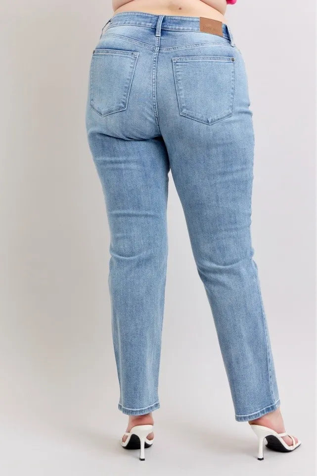 Plus Size High Waist Dad Jeans