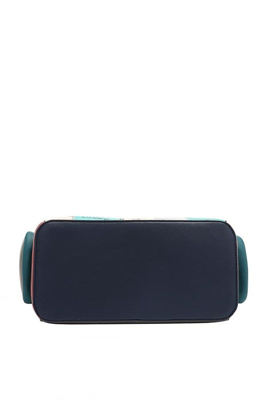 Eco-Leather Handbag with Side Pockets