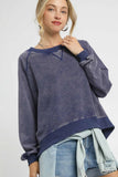 Edgy Mineral Wash Terry Sweatshirt