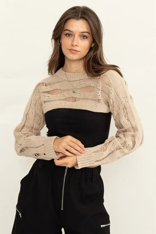Open Knit Shrug Sweater