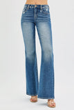 Full Size High Rise Tummy Control Flare Jeans