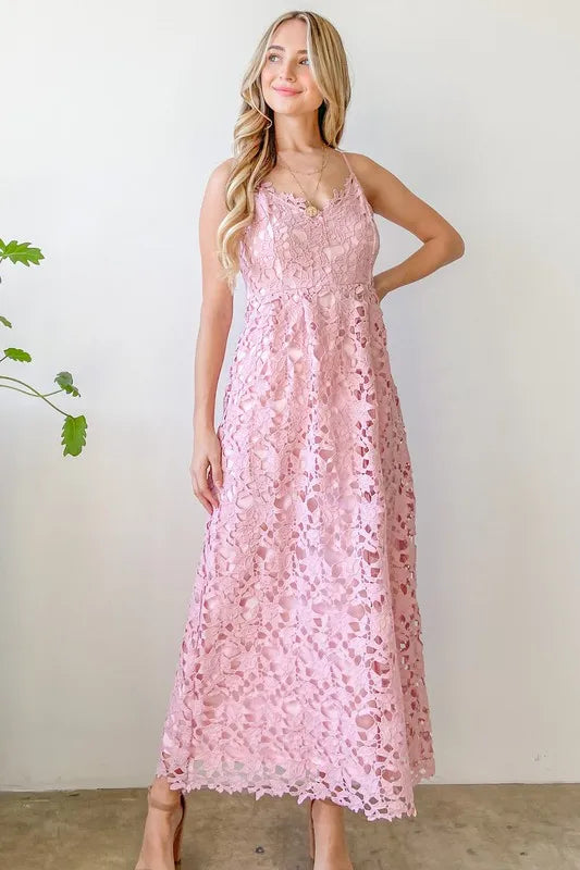 Lace Maxi Cami Dress