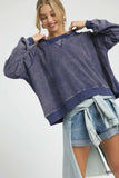 Edgy Mineral Wash Terry Sweatshirt