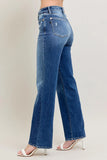 Full Size Retro High Waist Straight Leg Jeans