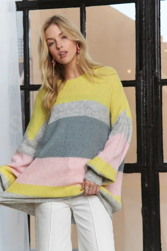 Stripe Round Neck Sweater