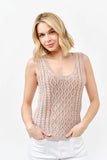 Washed Scoop Neck Sweater Tank