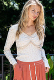 Blossom V-Neck Long Sleeve Top