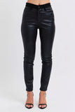 Curvy Fit High-Waisted Faux Leather Jeans