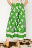 Boho Floral Palazzo Wide-Leg Pants