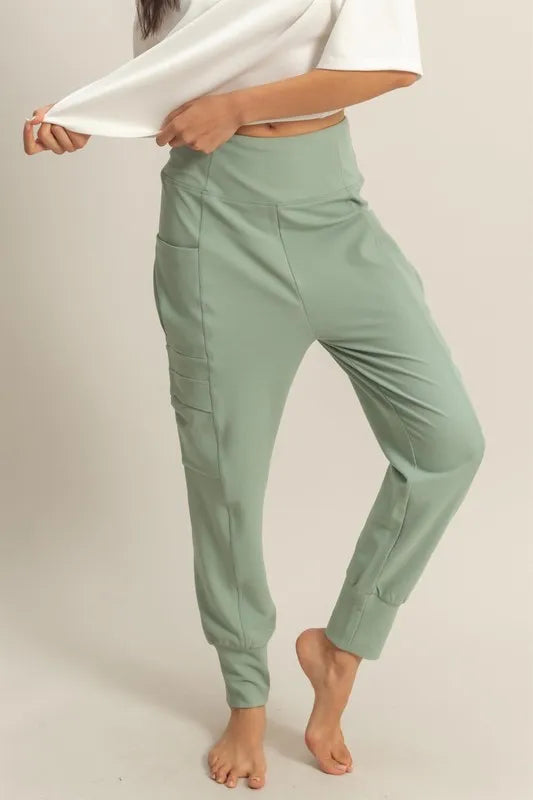 High-Waist Pocket Detail Comfy Sweatpants
