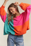 Loose Fit Colorblock Sweater