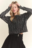 Cut Edge Detail Mineral Washed Sweater