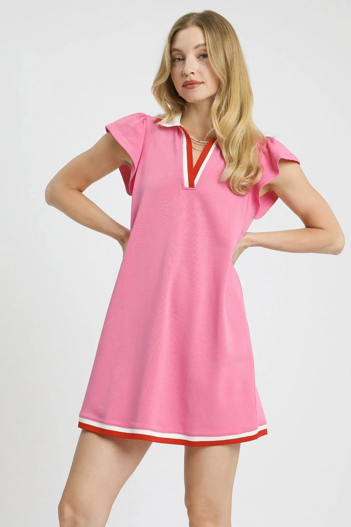 Hooded Sporty Trim Mini Dress