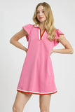 Hooded Sporty Trim Mini Dress