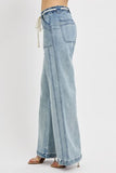 Full Size Straight Leg Jeans with Pockets Plus Size