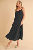 Side Button Midi Cami Dress