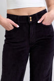 Full Size High Waist Corduroy Trouser Wide Plus Size