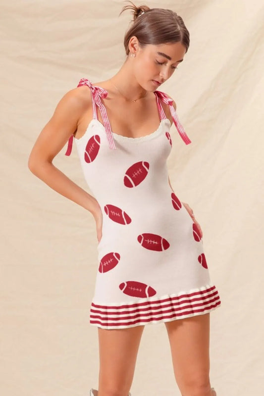 Gameday Football Knitted Mini Dress