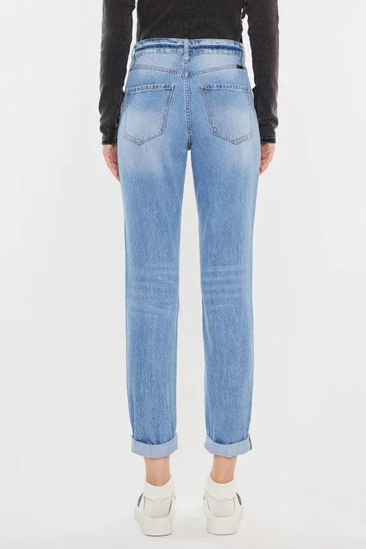 Vintage-Inspired High Waist Mom Jeans
