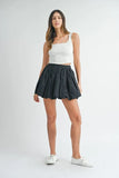 Poplin Bubble Mini Skirt