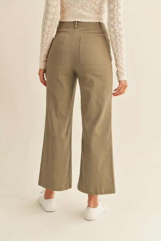 High Rise Pants with Pockets