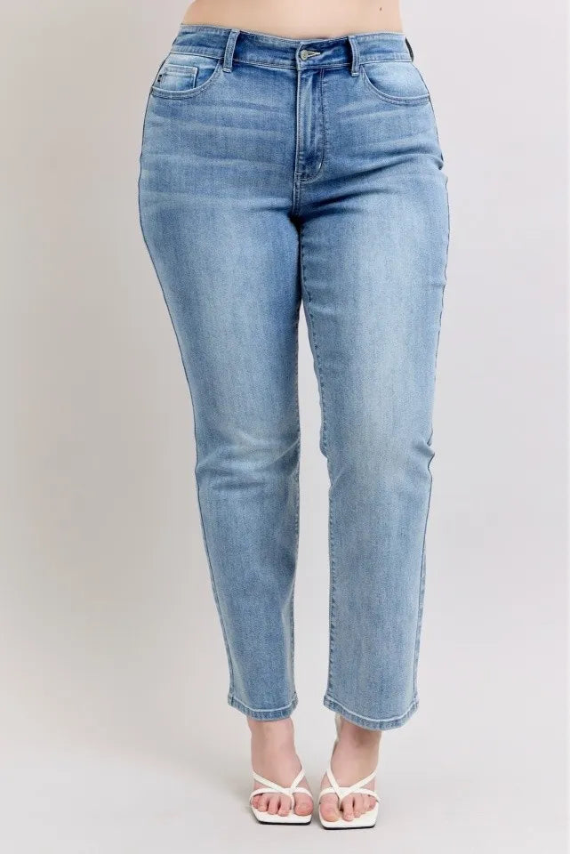 Plus Size High Waist Dad Jeans