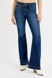 Full Size Mid Rise Tummy Control Flare Jeans