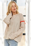 Stripe Accent Sweater Top