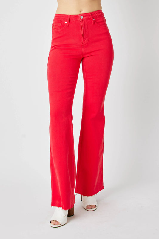 High-Rise Stretch Flare Jeans with Tummy Control