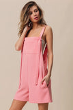 Texured Jacquard Romper with Side Pockets