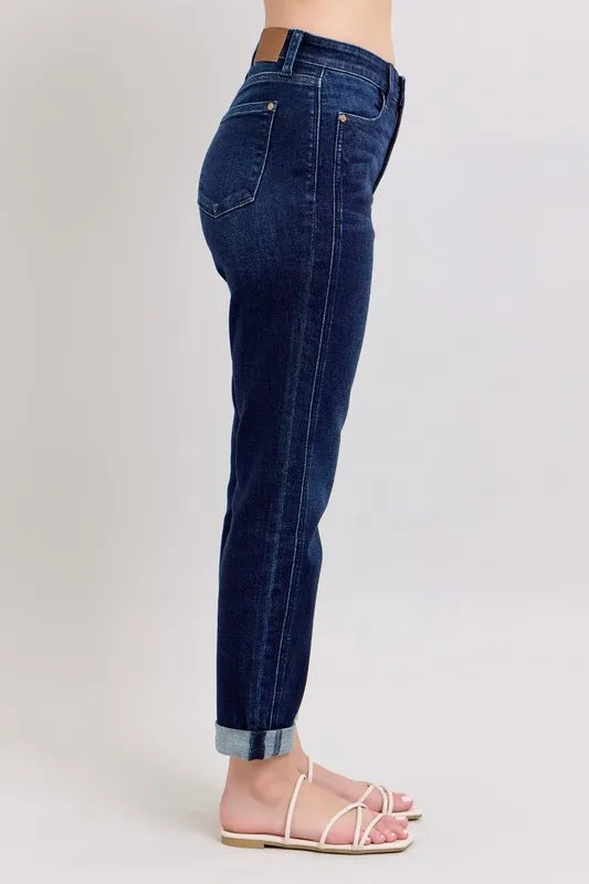 Full Size High Waist Boyfriend Jeans Plus Size