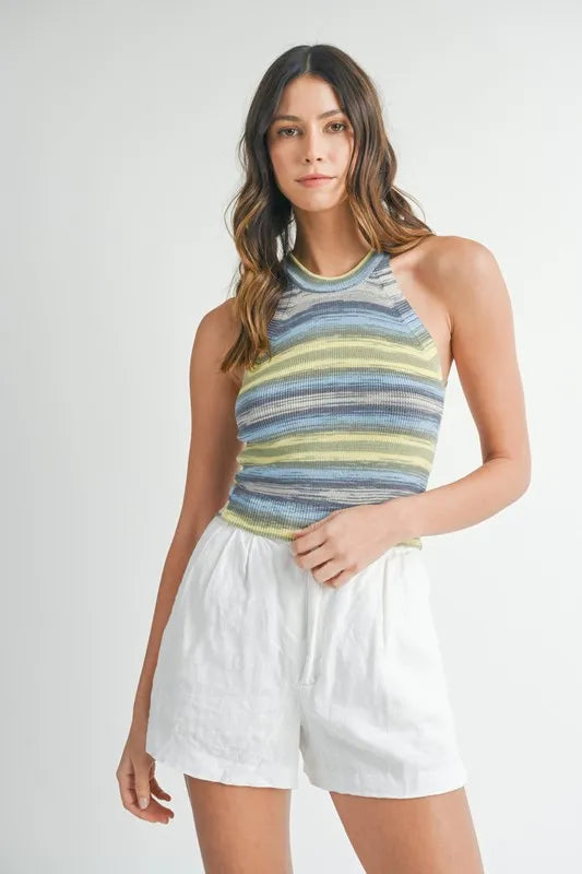 Space Dye Grecian Neck Knit Cami