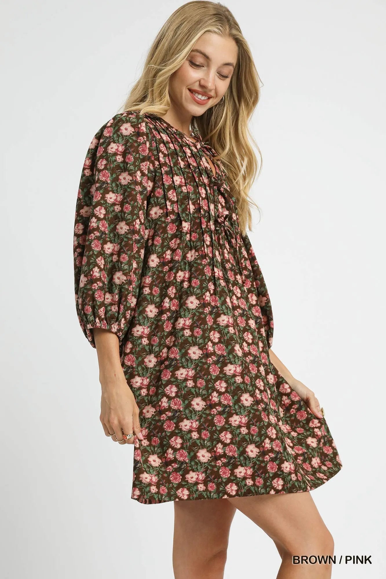 Tie-Neck Babydoll Dress