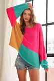 Loose Fit Colorblock Sweater