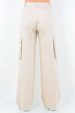 Drawstring Wide Leg Cargo Pants