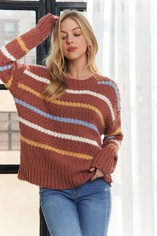 Multi Color Stripe Sweater