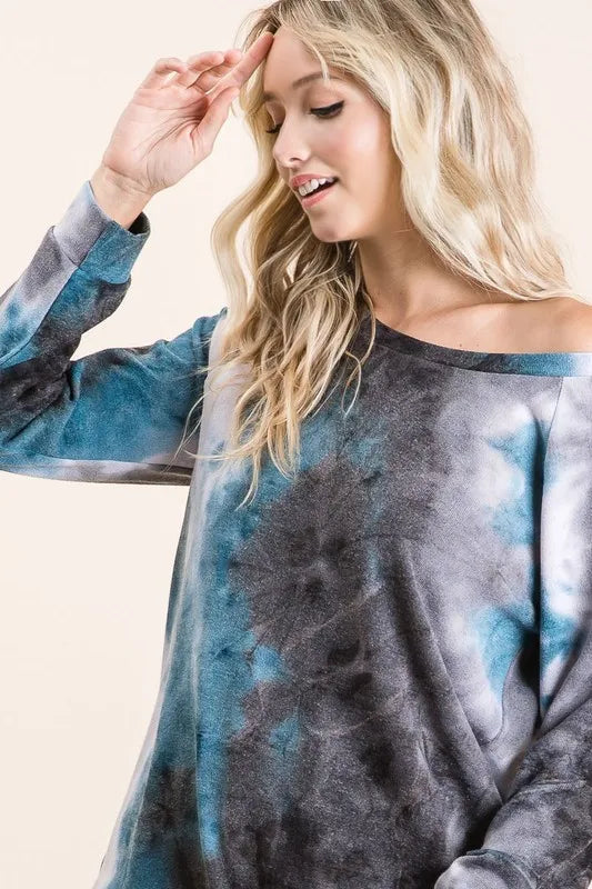 Tie Dye Sweater Knit Top