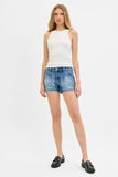 Low Rise Patched Pocket Shorts
