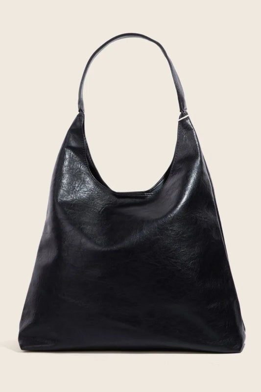 Elegant Slouchy Faux Leather Tote