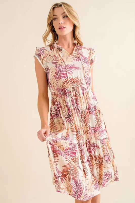 Boho Printed Tiered Dress