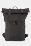 Contrast Waterproof Canvas Backpack Bag - Black