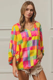 Multi Block Bubble Pop Ballon Top
