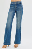 Full Size High Waist Bootcut Double Button Tummy Control Jeans