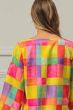 Multi Block Bubble Pop Ballon Top