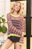 Multi Color Lightweight Sweater Top