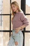 Cropped Hoodie Relaxed Sweater
