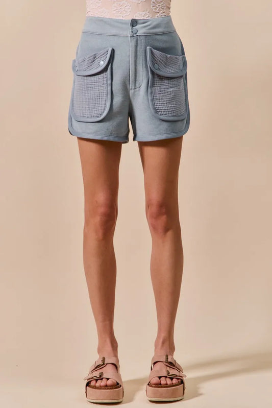 High-Waist Utility Cargo Walkshorts