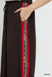 Wide Leg Pants with Bold Side Accent