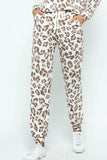 Leopard Casual Pants with Side Pockets