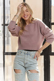 Cropped Hoodie Relaxed Sweater